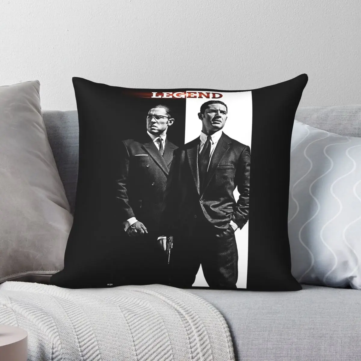 Legend Movie Kray Twins Pillowcase Polyester Linen Velvet Creative Zip Decorative Bed Cushion Case 45x45