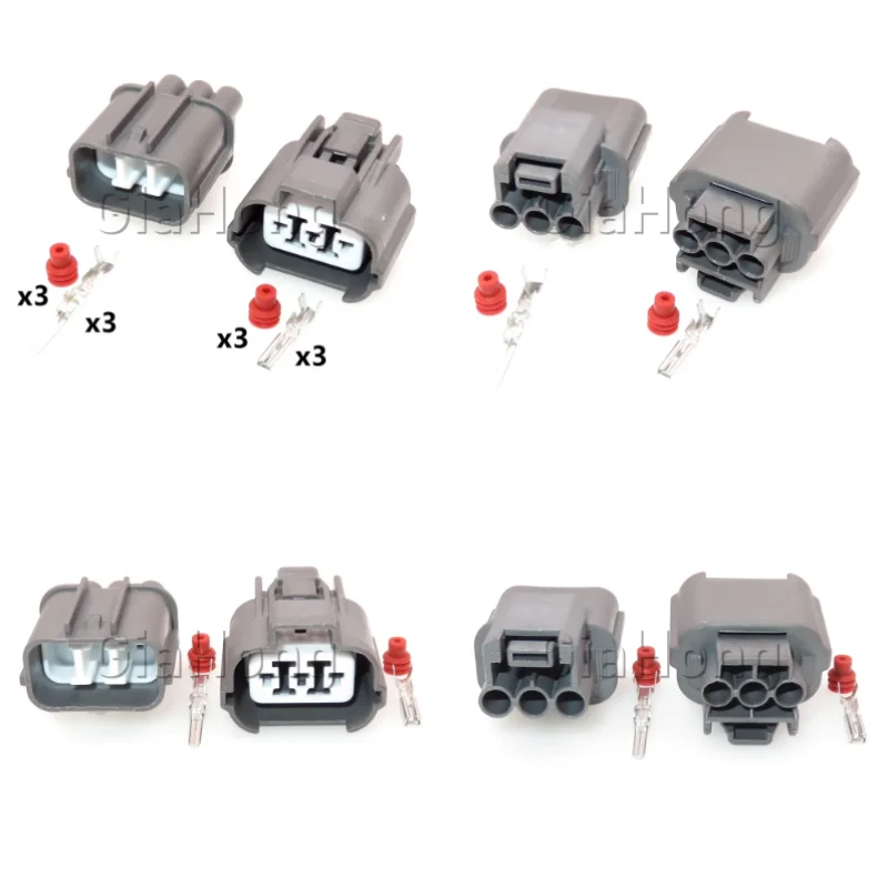 1 Set 3 Ways AC Assembly Auto Parts 6189-0130 6181-0071 Car Motor Sealed Connector Automobile Headlight Wire Socket