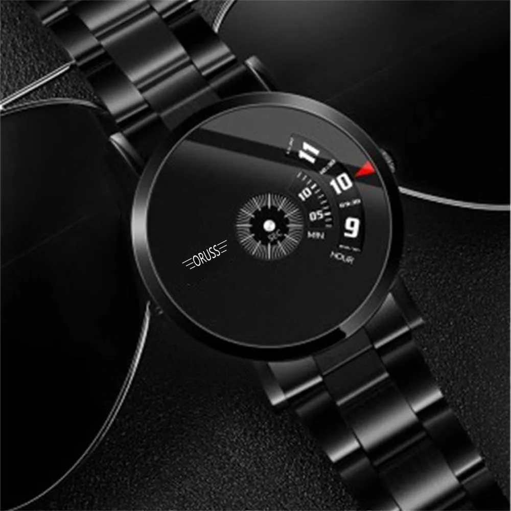 Black science and technology youth students men's watch cool personality fashion high-grade men's watches