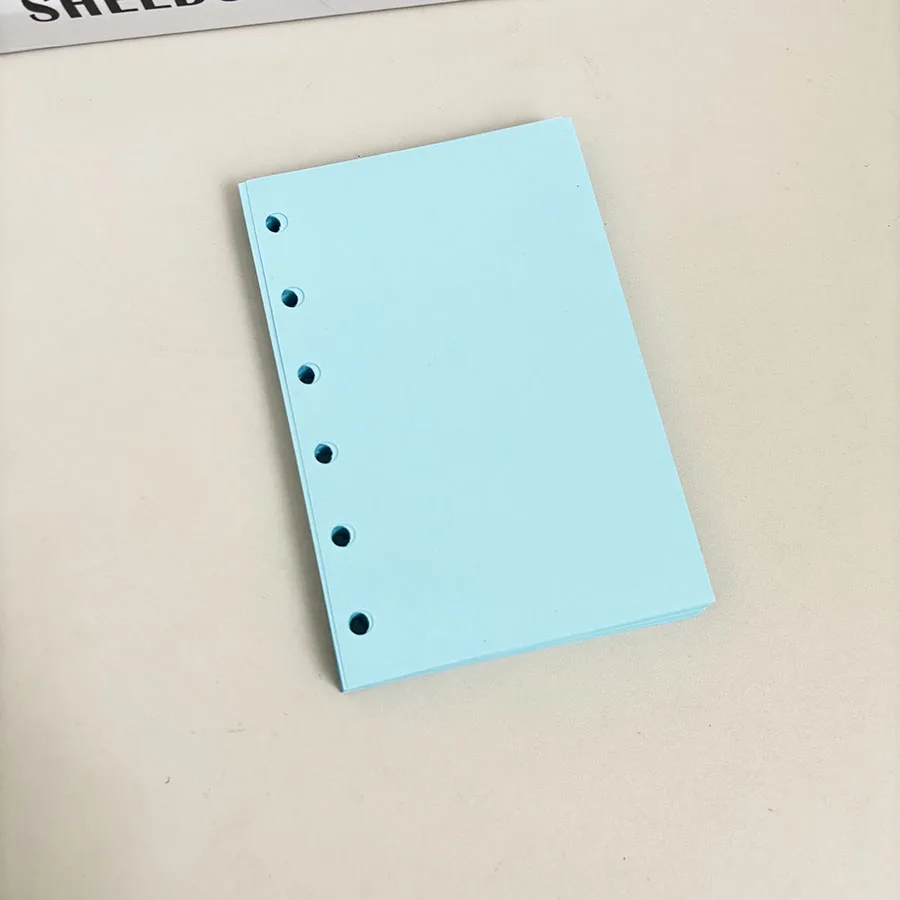 Sharkbang A7 M5 Nachfüll-Notizbuch, 45 Blatt Notizbuch-Indexpapiere, bunte leere Notizblöcke, Schulbedarf – Detail 9