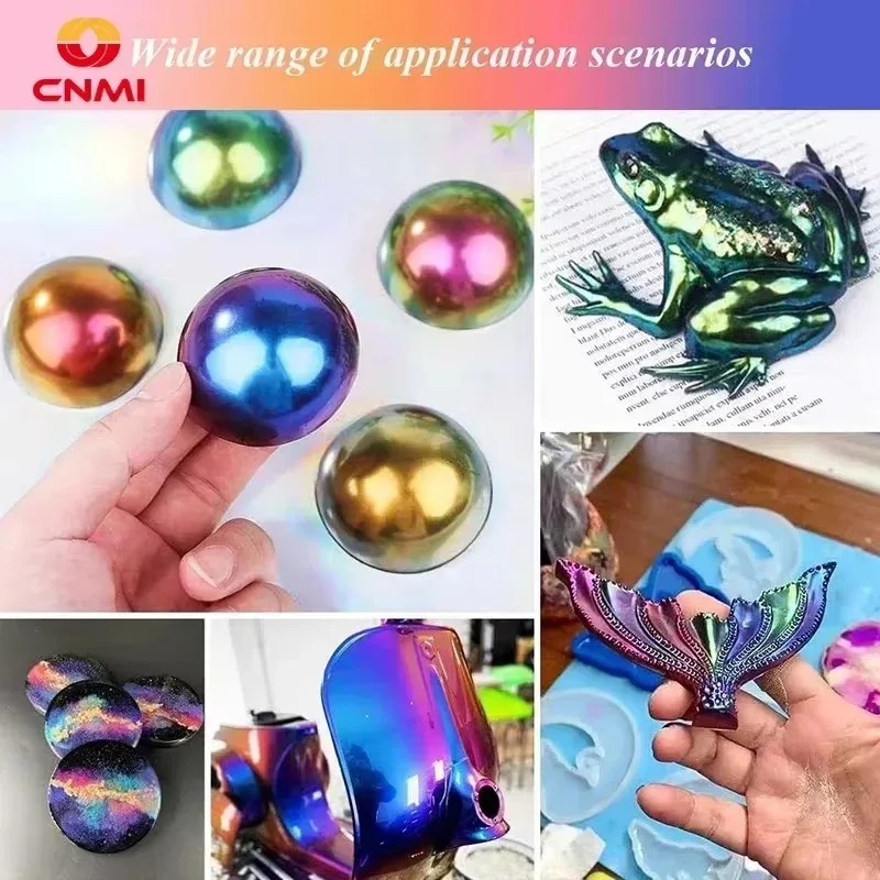 50g Bulk Iridescent Chameleon Polarized Powder Aurora Mica Pigment Dust Pearlescent For Car Paintting DIY Resin Crafts Supply view 5