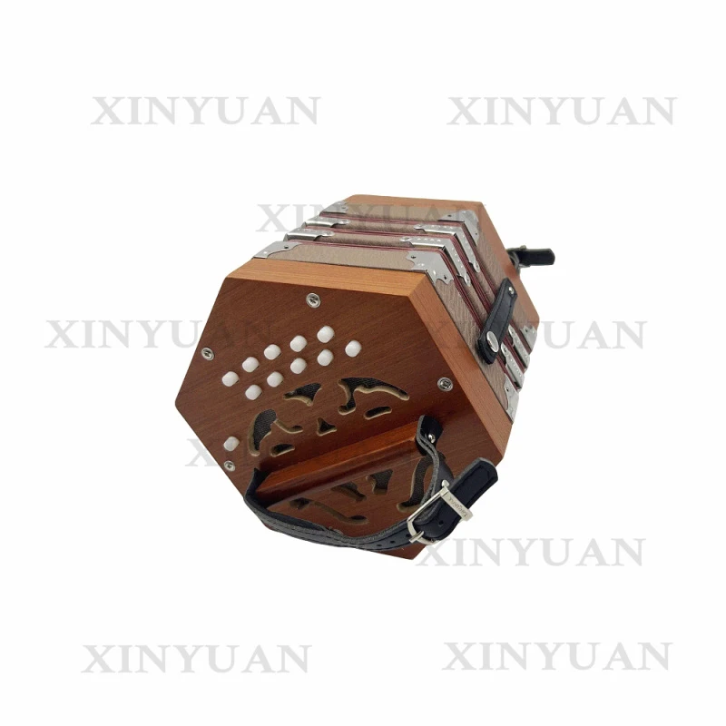 20-Button Diatonic Concertina, Wood Veneer G/C Tuning JBC20 High Quality Professional Acordeon Instrument
