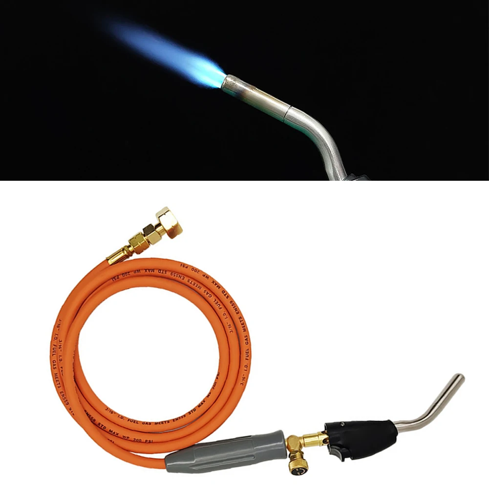 Copper Welding Torch with Electronic Ignition and 2m Hose for Sheet Metal Repair Heating Charcoal Burning and Cooking