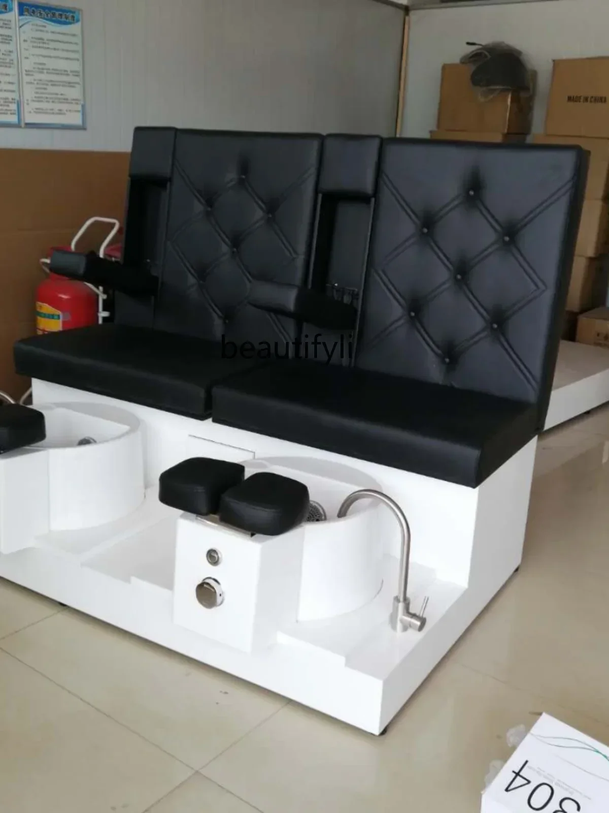 Silla especial del sofá del cuidado de la pedicura de la manicura de las uñas con la pedicura de la silla del masaje del pie de la vibración