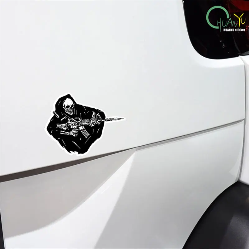 Etiqueta engomada de la bomba de agua del capítulo moral del cráneo de la muerte ventilador militar coche motocicleta parachoques decoración pegatina impermeable reflectante