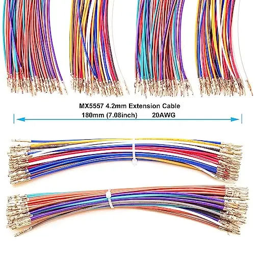 Conector de passo Mini-Fit Jr, Mini-Fit, fileira dupla, MX4.2-5557, 5557 Carcaça, 4.2mm, 2x1, 2, 3, 4, 5, 6Pin