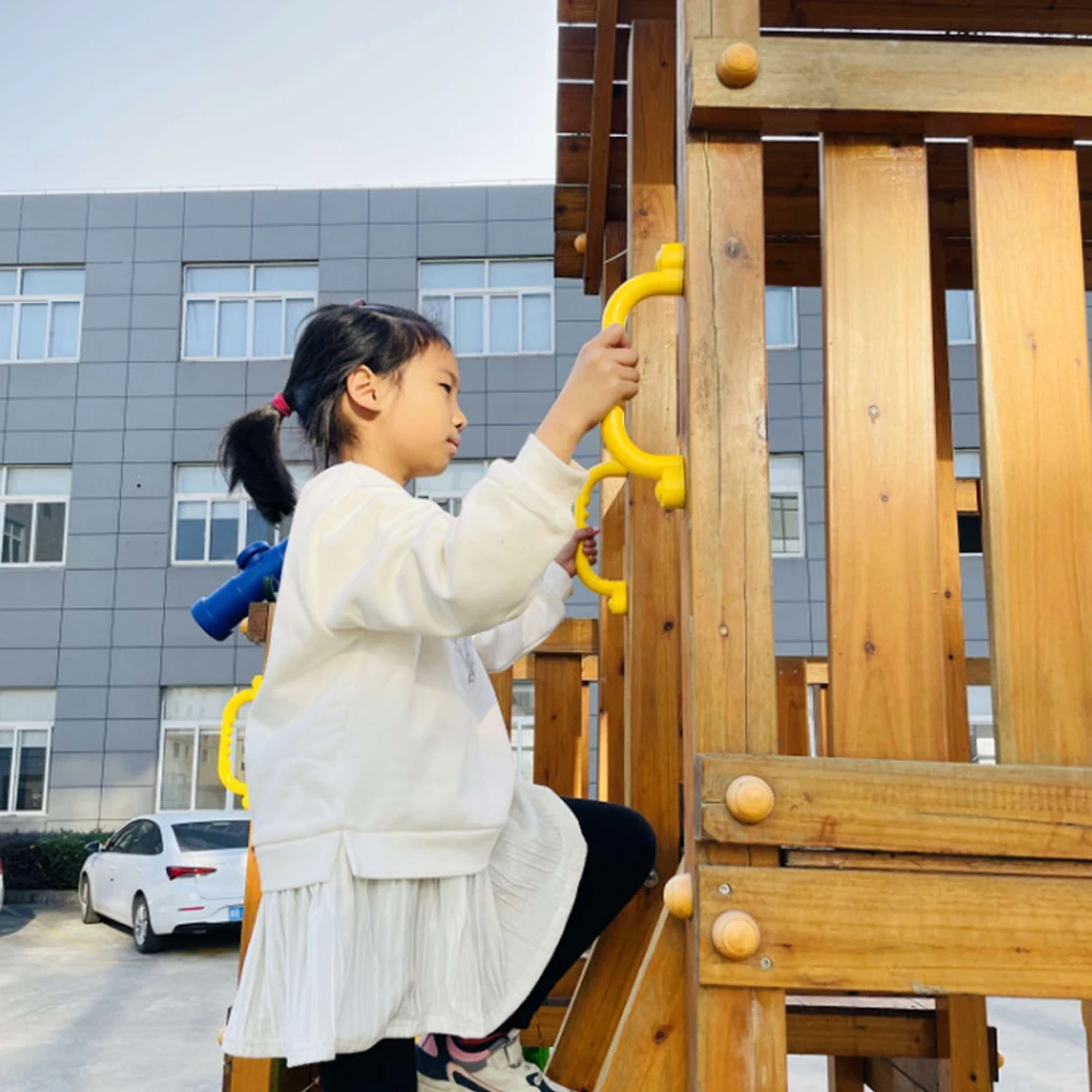 ملحقات ملعب مسرح مقبض إمساك قضبان غرفة اللعب مقابض سلم لصالة الألعاب الرياضية في الفناء الخلفي لبيت الشجرة