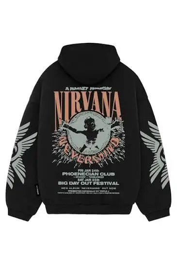 Nirvana hoodies Oversized Unisex Anime Lover sweatshirt Sports Graphic hoodies Harajuku  hot product Fleece warm Vintage Loose
