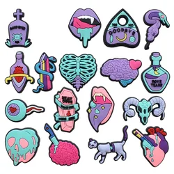 Horror Shoe Charms for Crocs Accessories Halloween Decoration Jeans Women Clogs Buckle Kids Favors Men Badges Shoes Accessories