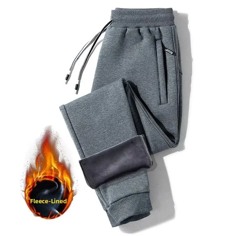 Women's Fleece Lined Thickened Casual Pants Loose Fit Sweatpants Outerwear Warmth Sports Long Trousers Autumn Winter New Arrival