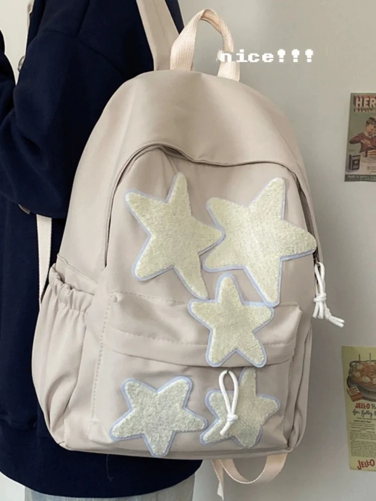 Zaino Casual Kawaii Star zaino da viaggio per scuola di moda in stile Preppy di grande capacità