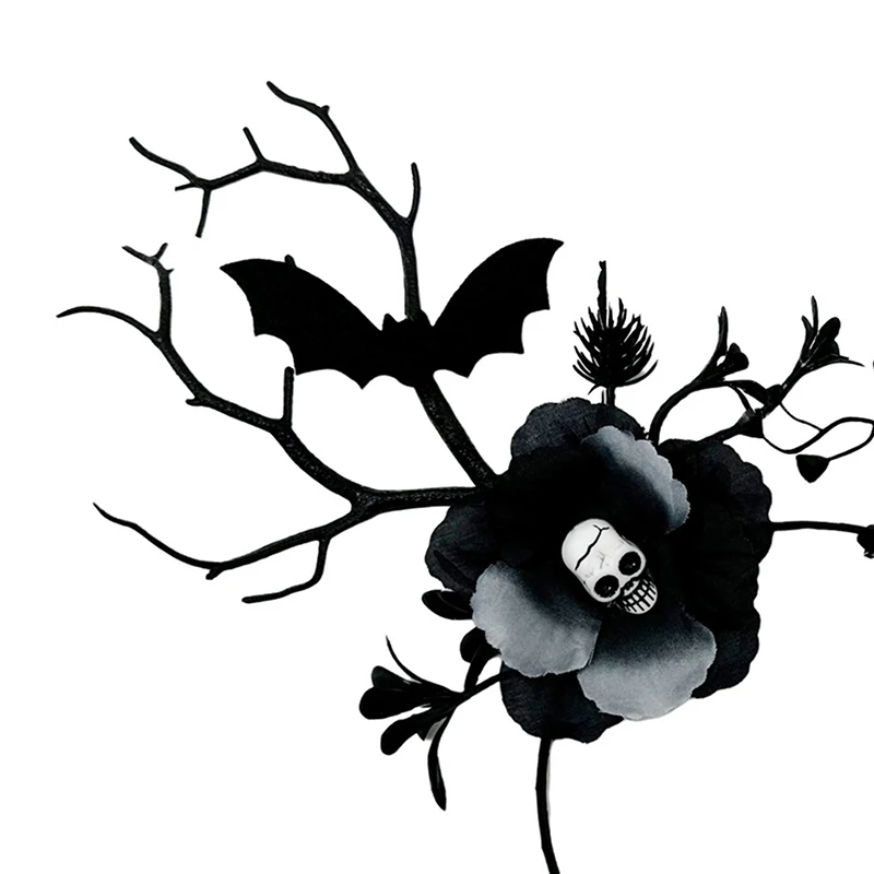 Halloween Headband Gothic Style Branch Flower Butterfly Haidband Hair Accessories for Women Girls