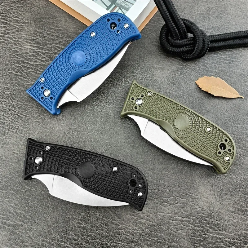 C69  Folding Pocket Knife Nylon Fiber Handle, Rescue EDC Tool Knife, Hunting Cutting Self Defense Outdoor Tactical Knife