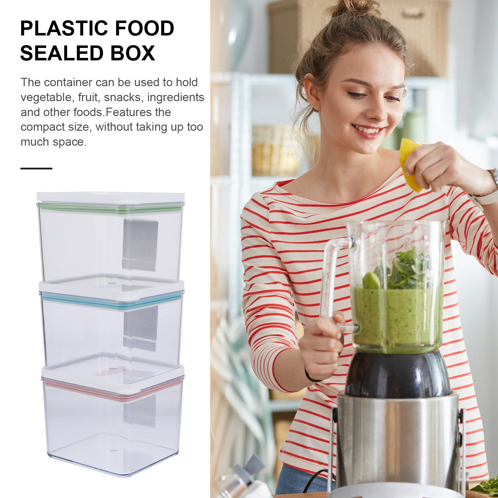 

3Pcs Fridge Food Box High Quality Material Long Lasting Use for Organized Refrigerator Fruit Vegetable Ingredient Snack