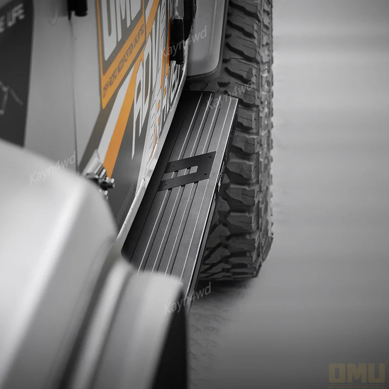 الطرق الوعرة 4x4 الملحقات الخارجية OMU Genesis سلسلة الألومنيوم تشغيل مجلس خطوة جانبية ل 2018-2025 جيب رانجلر JL 4 باب #5