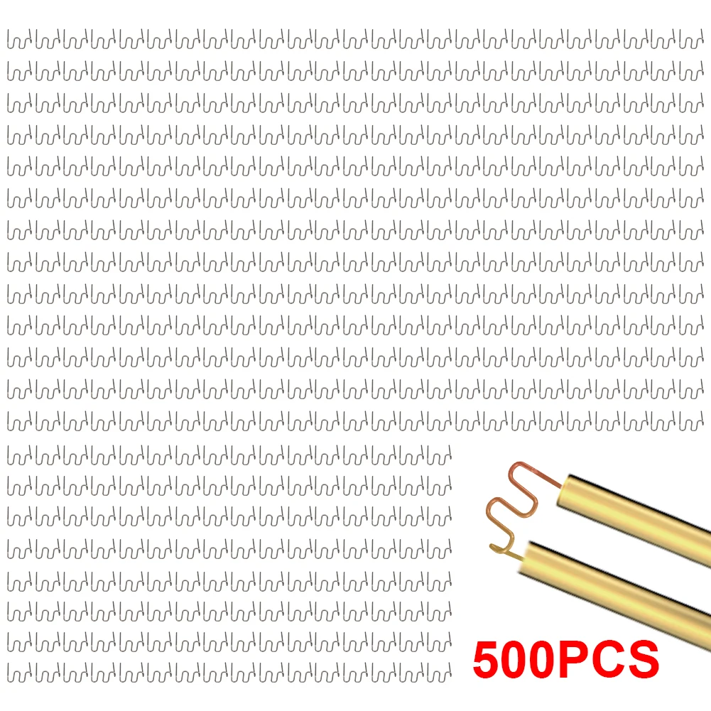 500 Pcs Welding Rods Welding Staples Wave Flat Hot Staples for Plastic Welding Hot Stapler