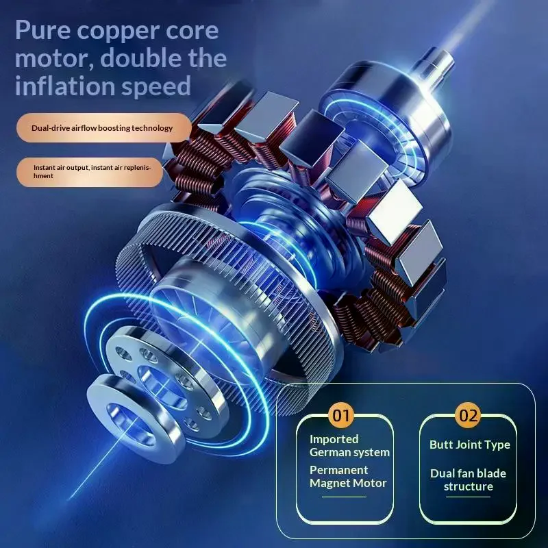 Tire Inflator Portable Air Compressor With Pointer Pressure Gauge Cordless Tire Inflator Air Pump For Car Bike Motorcycle Ball