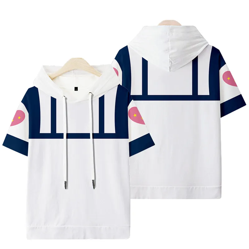 Anime JOJO Johnny Joestar Cosplay Costume Summer Short Sleeve Hoodie T Shirt Role Play For Hallowmas Part Adult Men Women view 6