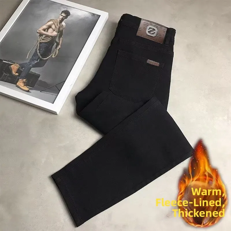 

Bla Men's Jeans Casual Slim Fit Stretchable Water Waed Faionable All-Match Elastic Waist Cotton Polyester Blend