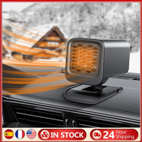 12V Car Electric Heater Fan 120W Windscreen Defroster Demister 360 Rotating Heater Fan Combo Defogging Defrosting Heating Fan