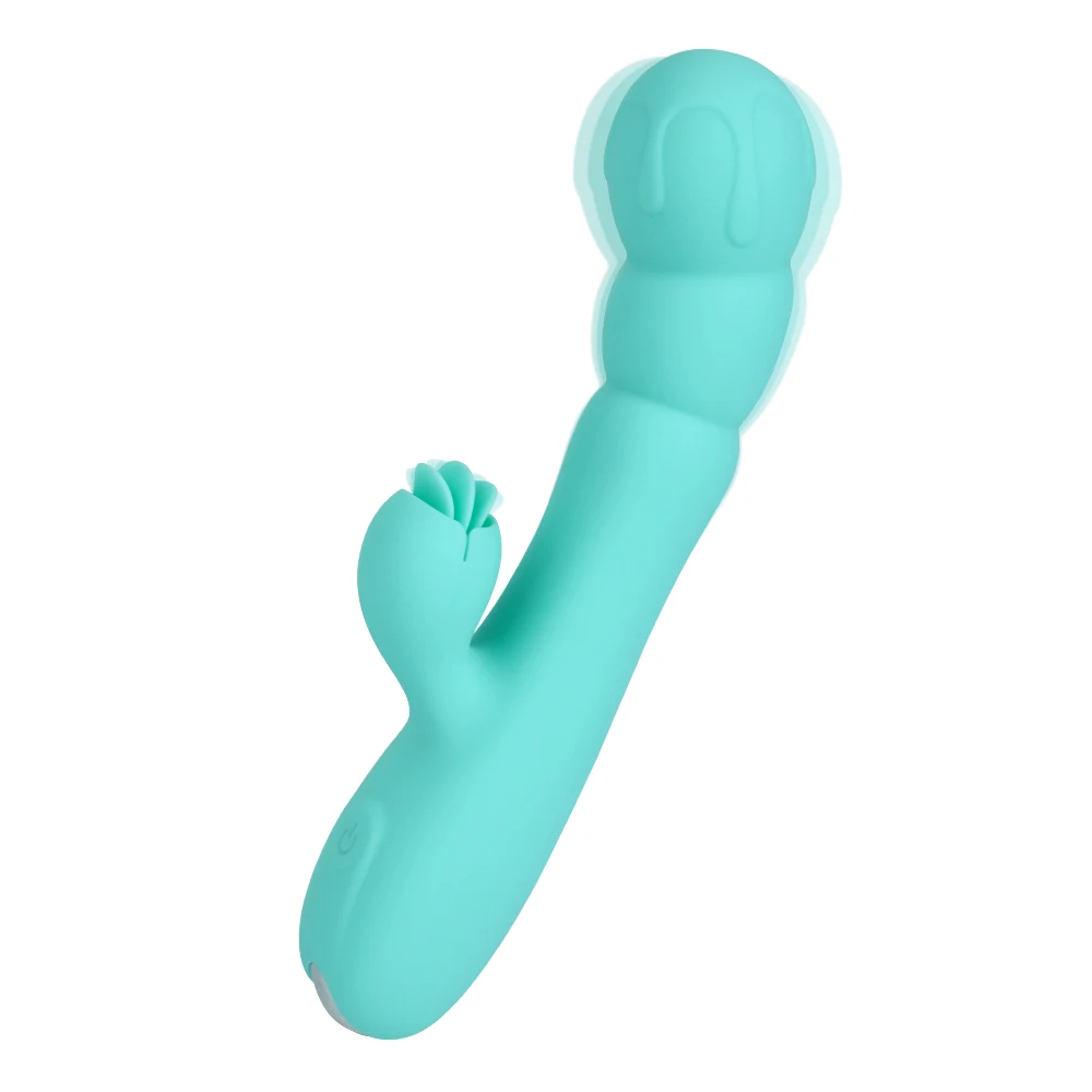 Vagina Tease Clit Stimulation G-Spot Tongue Licking Vibrator 2 in 1 Dildo Vibrating Sex Toys for Women Female Masturbation