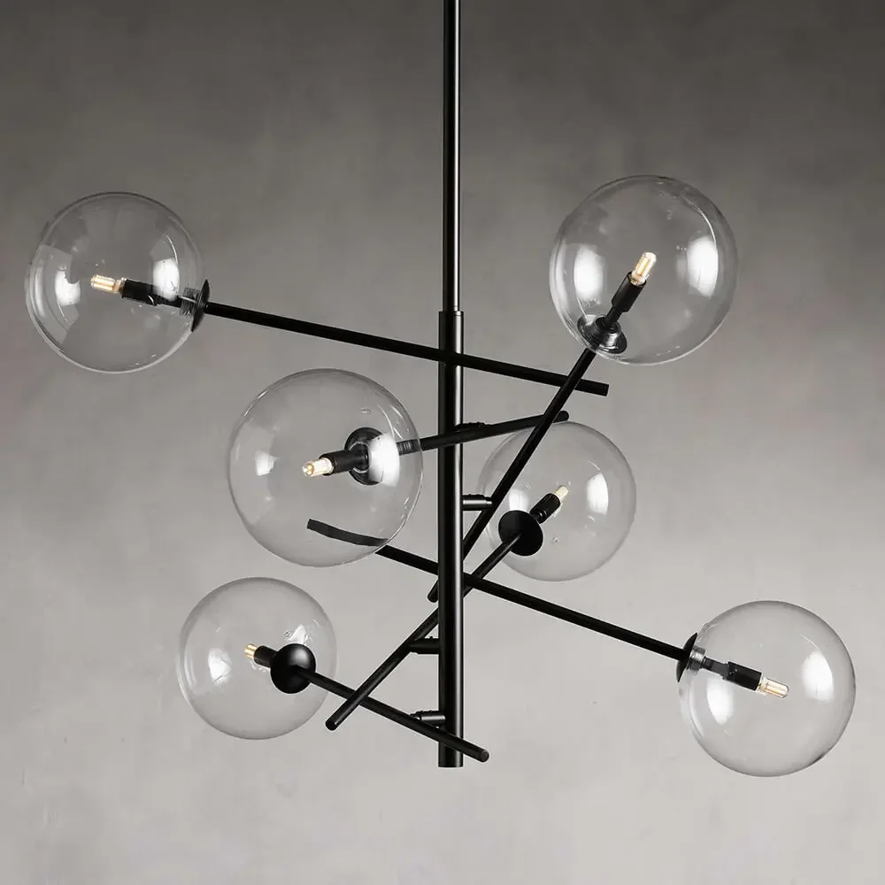 Nordic Globe Modern Magic Bean  Retro Black Glass Ball