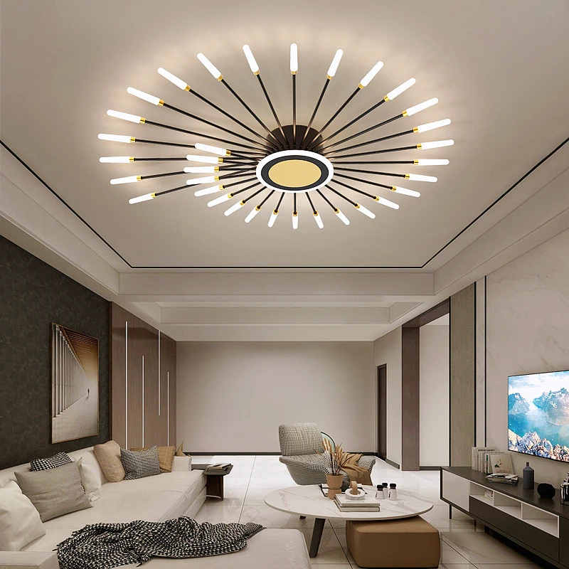 

Led Firework Chandelier For Living Room Bedroom Modern Ceiling Chandelier With Remote Control Dimmable Home Chandelier Lighting