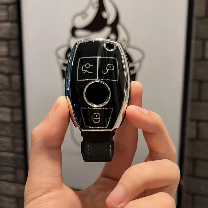 TPU Shell Fob Für Mercedes Benz W204 W463 W176 W251 W205 AMG EINE C E S G Klasse GLA CLA GLK GLC CLS Auto Remote Key Fall Abdeckung