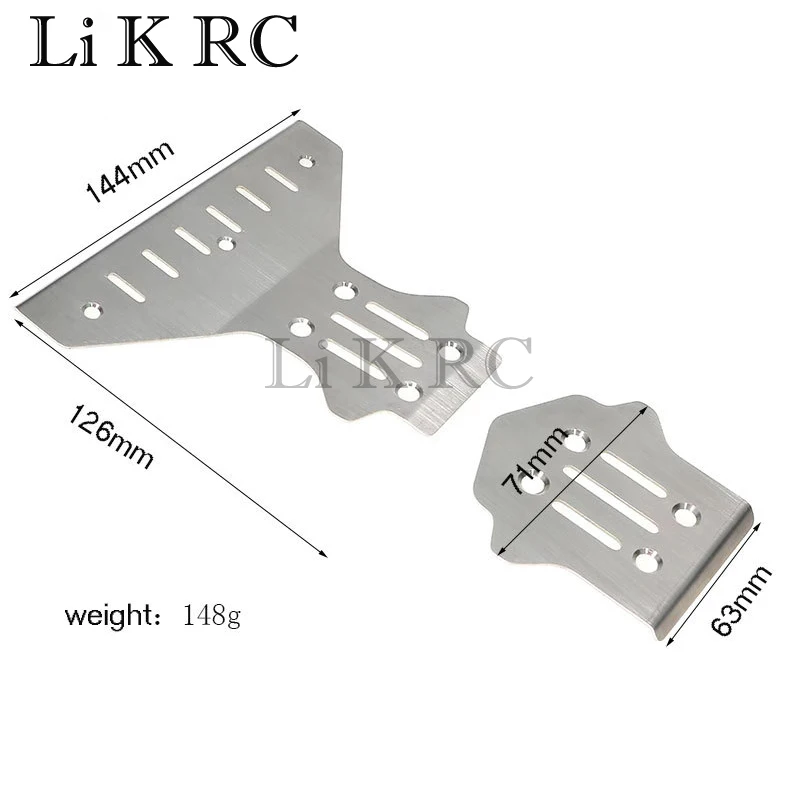 

1 set Force Racing Model Car Front and rear skid Metal armor Chassis armor Modified op pieces for KM 1/7 Rally C3 WRC