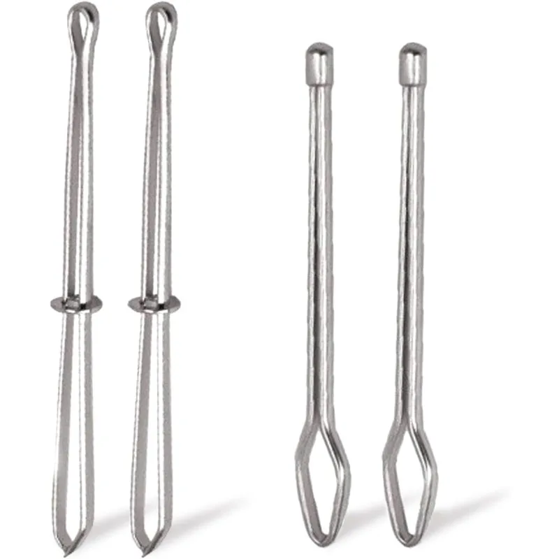 4Pcs Metal Drawstring Threader Bodkin Tweezer Quick Rope Threading Tool for Hoodies Sweatpants Sewing DIY