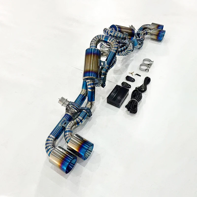 For  F430 4.3 V8 Professional Titanium Sport Exhaust System Direct Bolt-On for Improved Throttle Response Aggressive