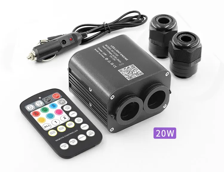 20W Funkelnder Sternenhimmel Auto-Dachhimmel-Kit Glasfaser-Licht Sternenhimmel-Dachdekoration Zweifarbige Anzeige – Detail 13