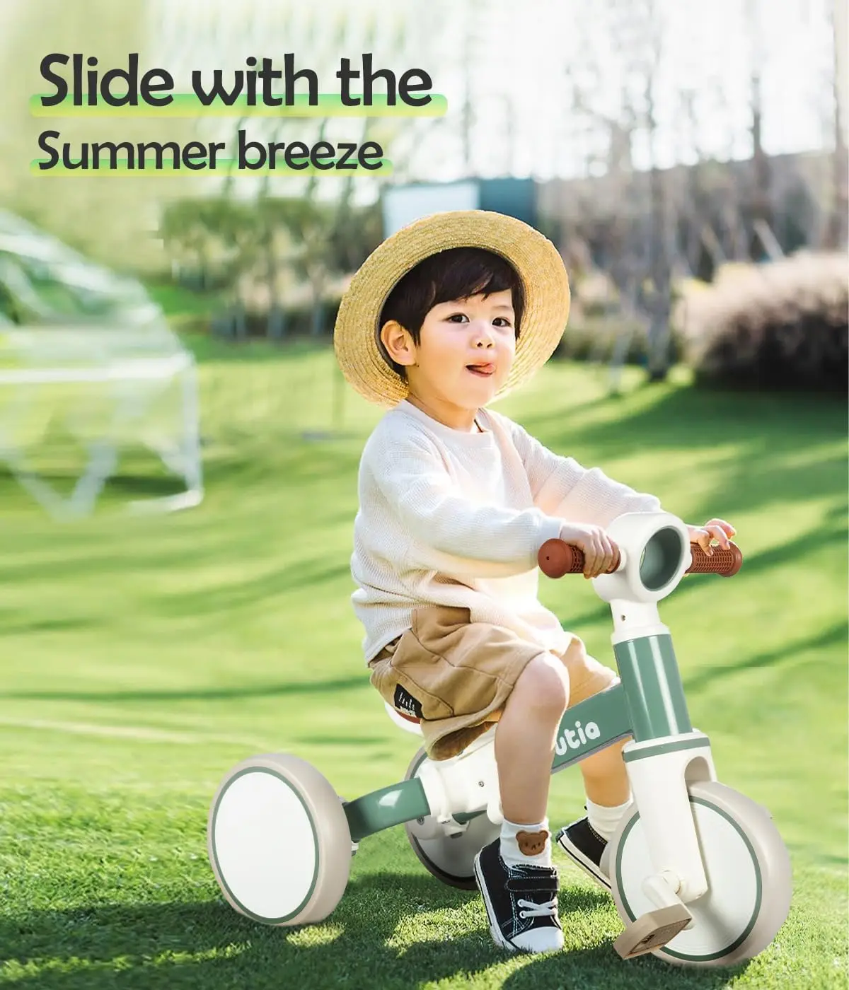 4 in 1 Tricycle for Toddlers 1-3 Baby Balance Bike 1 2 Year Old Boy Girl Gift, Bicycle for Kids Toy with Removable Pedals