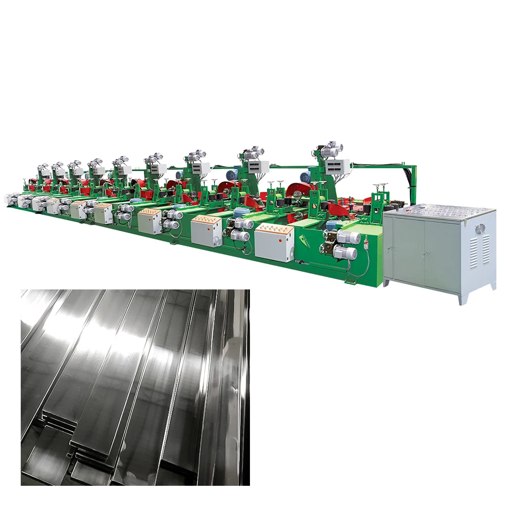 Metal square pipe surface grinding polishing machine