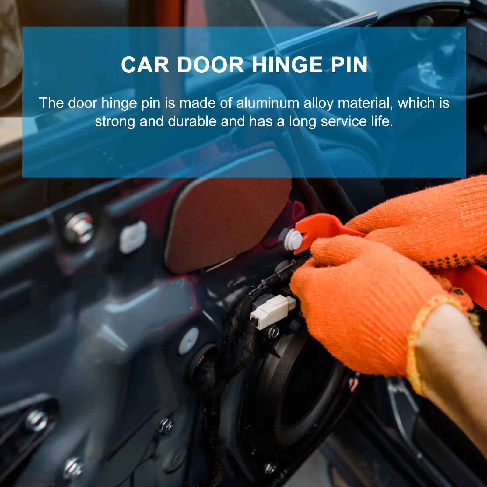 

4pcs Car Hinge Repair Kit Aluminum Alloy Pin Bushing Replacement For 97-05 Auto Door Hinge Fix Tool Vehicle Door Repair Kit