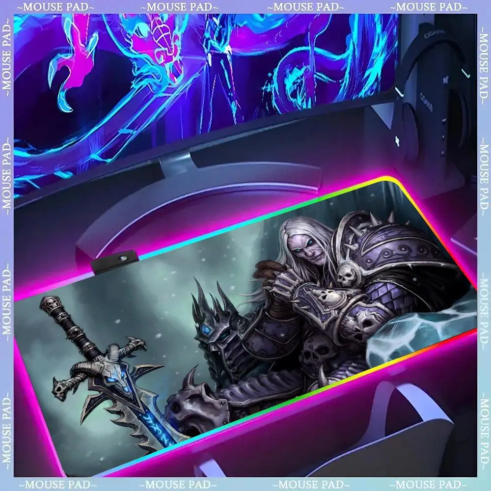 

Компьютерные аксессуары World Of Warcraft Коврик для мыши Gamer Люминесцентный светодиодный коврик для мыши Игровой стол Rgb Настольный коврик Клавиатура Коврик для ПК Коврик для мыши