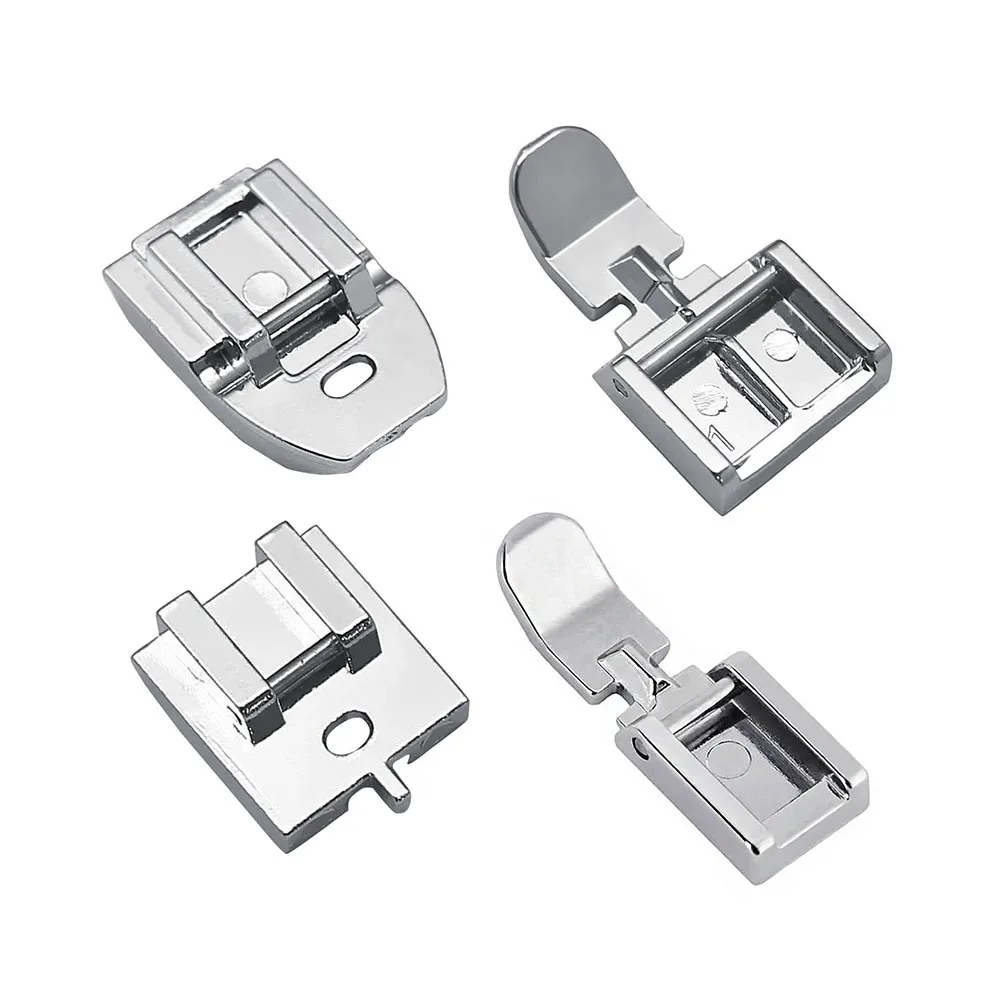 4 pçs zíper calcador pé invisível zíper para cantor juki irmão haste baixa snap-on máquina de costura acessórios
