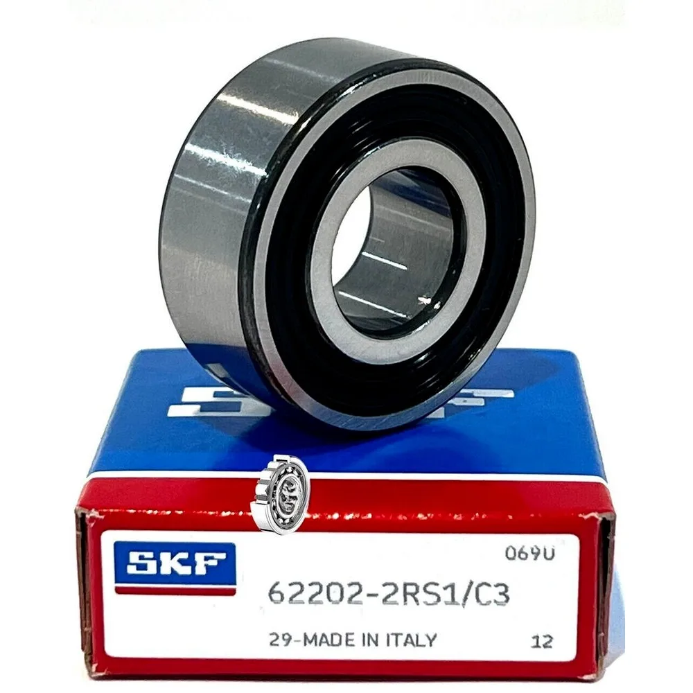 SKF 62202-2RS1 C3 Single Row Ball Bearing 15x35x14 (mm)