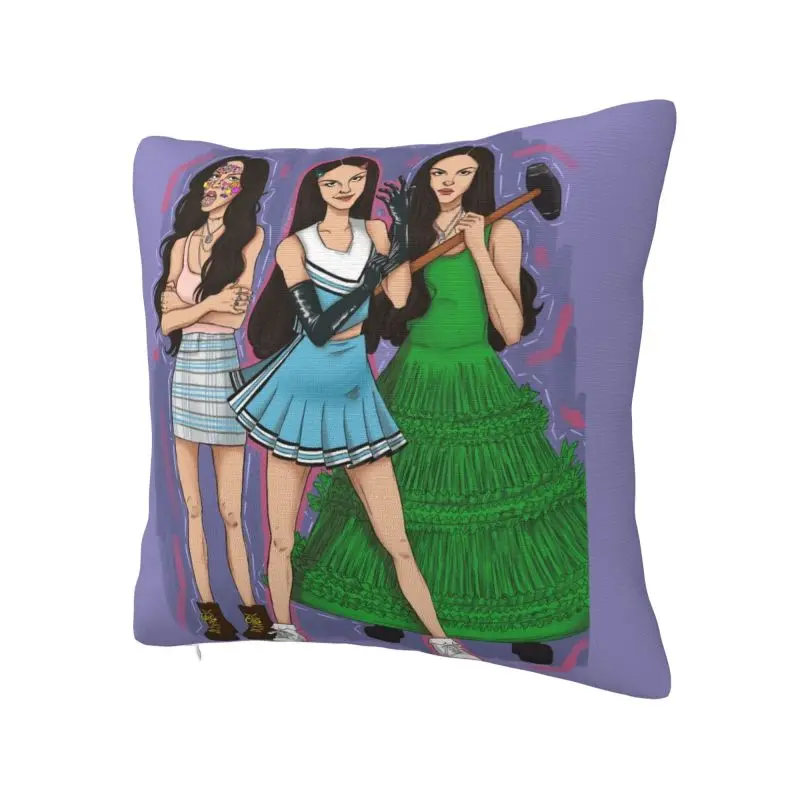 Custom O-Olivia And R-Rodrigo Square Pillow Cover Decoration 3D Double Side Printed Cushion Cover for Living Room