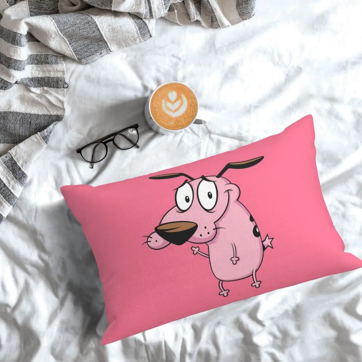 Cowardly Dog C-Courage Cartoon Rectangle Pillowcase Cushion Cover Decor Bedroom Bed Home Comfort Throw Pillow