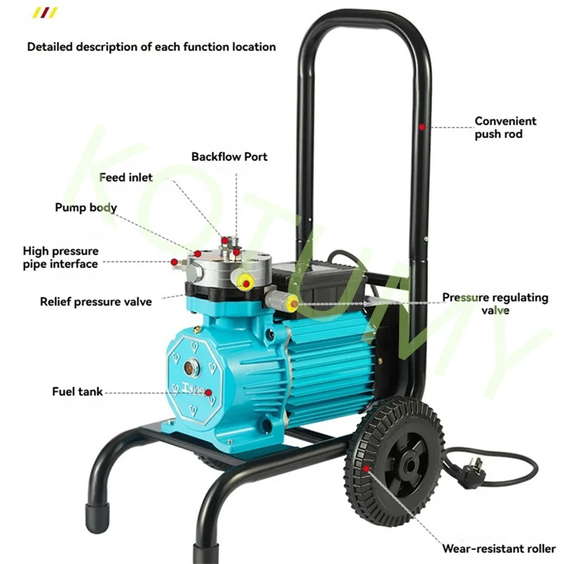 

3300W Airless Wall Paint Sprayer Electric Spray Gun Kit Adjustable Spray Pressure Wall Paint Spraying Machine