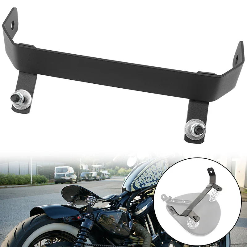For Chopper Bobber Custom Black Motorcycle Bobber Seat Bracket Seats Springs Mount Accessories