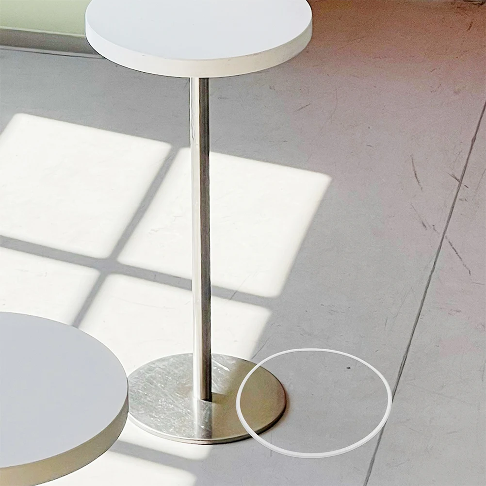 

White Rubber For Bar Base Floor Protectors Chair Leg Bottom Anti-Slip Round Stool Bar Stool Base Ring Protector Floor