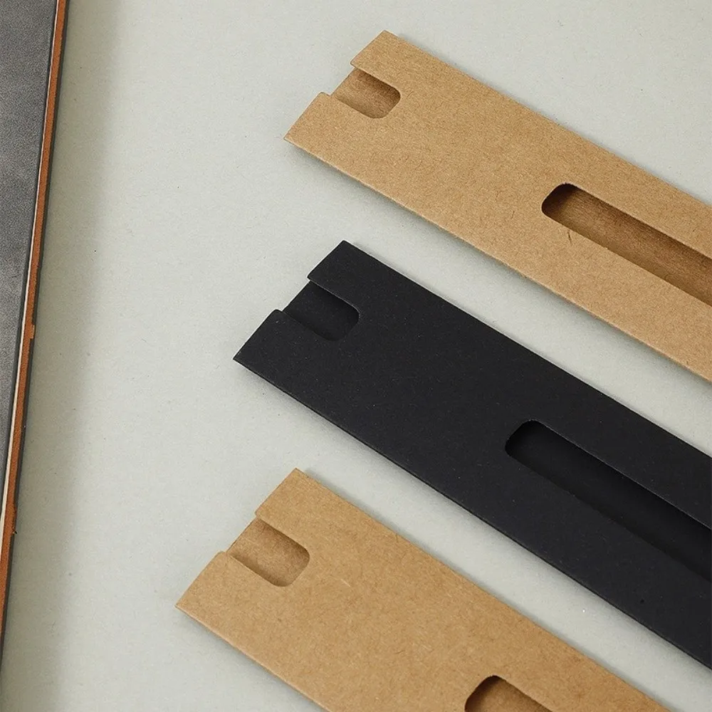 50 قطعة كرافت ورقة القلم الأكمام الورق المقوى مع فتحة قطع تصميم واحد القلم الحقائب مقاومة للخدش القلم حامي أصحاب