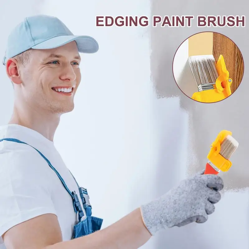 Wall Paint Brushes Handheld Deck Paint Brush Furniture Paint Brush Dense Bristles House Paint Brushes Edging Paint Brush For