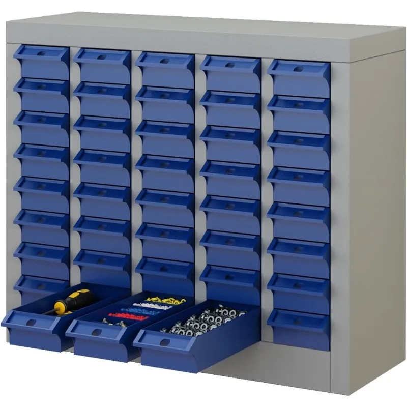 40 Drawer Plastic Storage C  inet Organizer for Screws Nails Craft Supplies Makeup Tools Garage Workshop Classroom Home