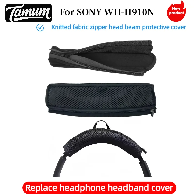 

TAMUM Universal Full Closure Headphone Headband For SONY WH-H910N Headpad Zipper Cushion protection pad Head beam cover