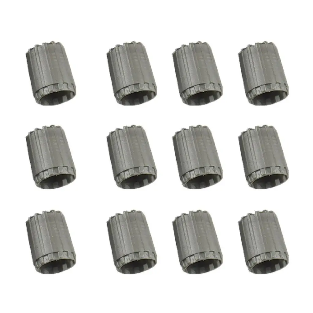 12pcs Grey TPMS Service Kit Tire Valve Stem Caps Set High Quality