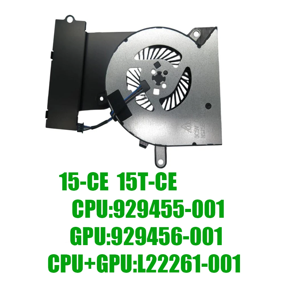 For HP For OMEN 15-CE 15T-CE 929455-001 929456-001 L22261-001 NS75B00-16M02 NFB74A05H-001 DC5V Laptop CPU GPU Fan