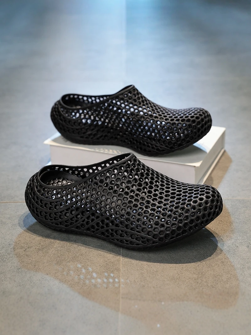 

3D Printed Men's Summer 2026 Outdoor Sports Beach Sandals Anti-Slip Wear-Resistant Soft Bottom Casual Low Top EVA Material